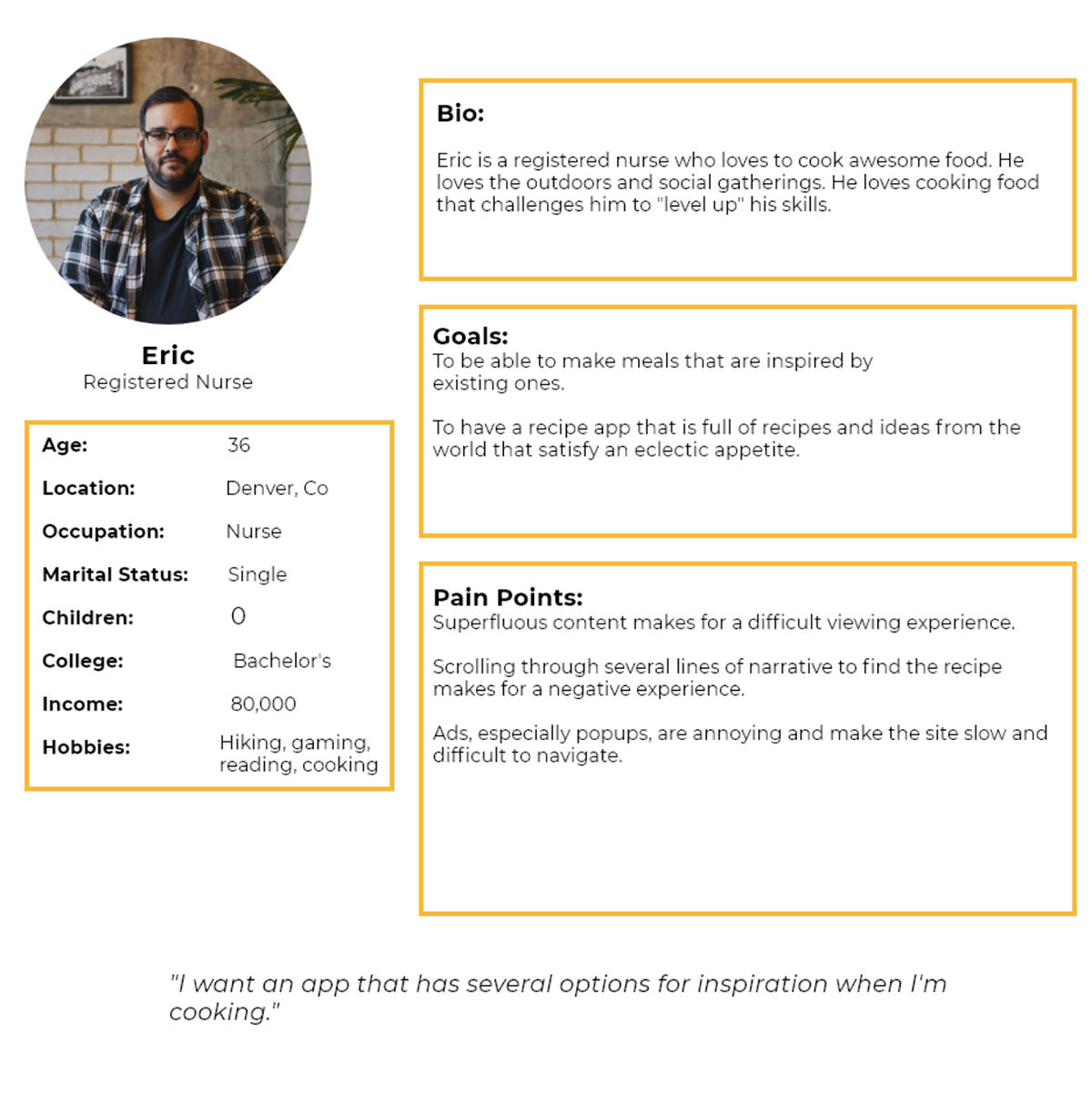 Second profile for user profile.